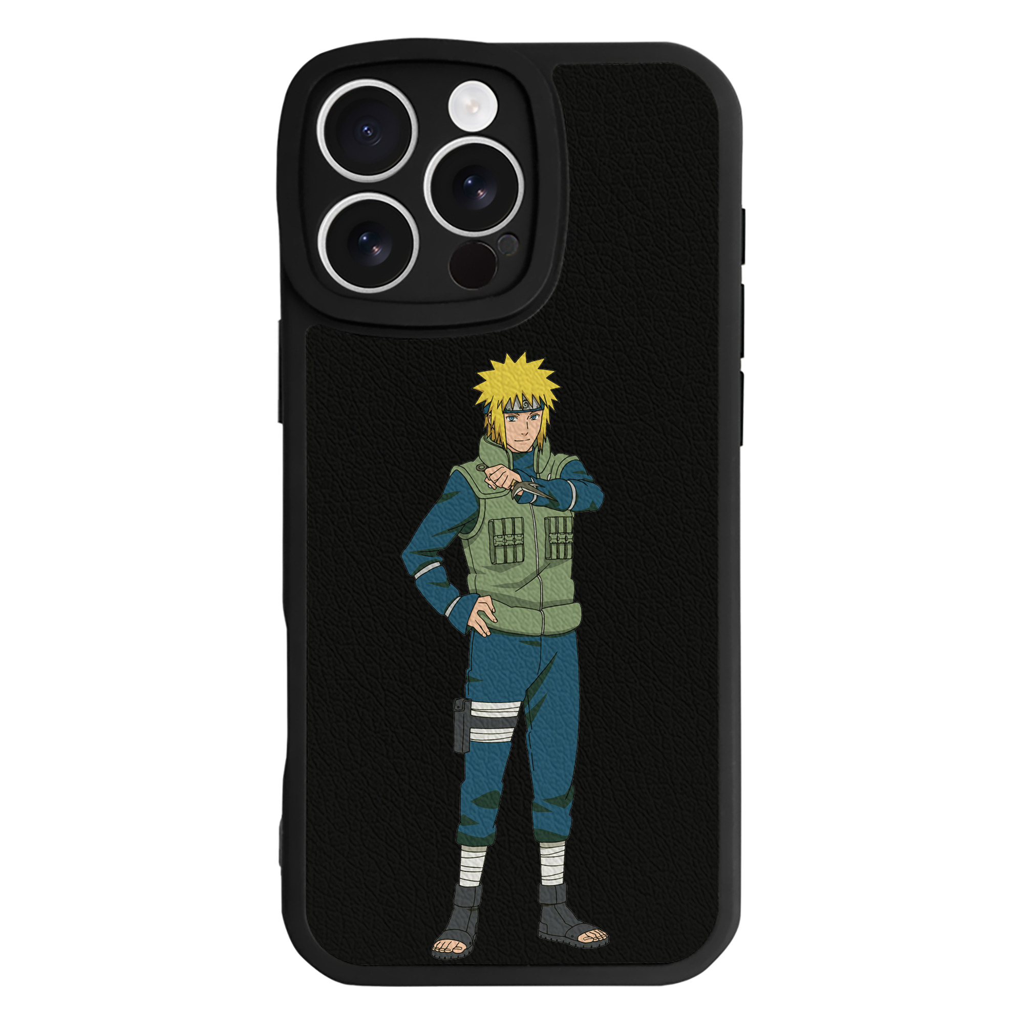 （画像用） NARUTO -ナルト- 波風 ミナト Namikaze Minato 【iPhone 16シリーズ対応】シリコンスマホケース（レザー調） 材質：シリコン